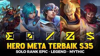 18 HERO META SOLO RANK TERBAIK SEASON 35 MOBILE LEGENDS ! Hero Auto Winstreak !