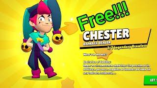 Free Legendary!! Brawl stars new brawler for free. Chester for free#brawlstars#free#new #supercell