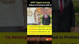 UPSC CSE AIR 1 Aditya Shrivastav | UPSC Topper 2023 #upsc #ias  #upscresult #adityasrivastava #ias