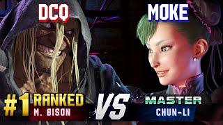 SF6 ▰ DCQ (#1 Ranked M.Bison) vs MOKE (Chun-Li) ▰ High Level Gameplay