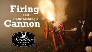 Night Firing a 6 pounder field Cannon (after its new paint job) Swallow Forge