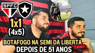 REACT MELHORES MOMENTOS SÃO PAULO 1(4)X(5) 1 BOTAFOGO - FOGO NA SEMI FINAL DA LIBERTADORES