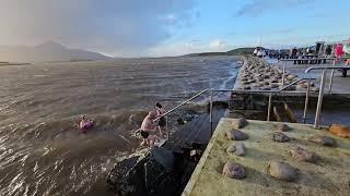 Christmas Day Swim at the Point, Westport.  25.12.23.