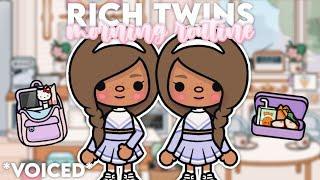 Rich Twins *SCHOOL MORNING ROUTINE* || *With Voices* || Toca Life World Roleplay