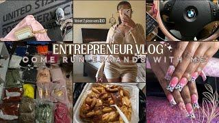 ENTREPRENEUR VLOG-new inventory + packing orders, lunch break, nail appt + more!