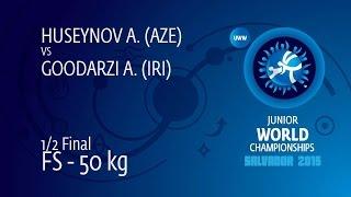 1/2 FS - 50 kg: A. GOODARZI (IRI) df. A. HUSEYNOV (AZE), 6-5