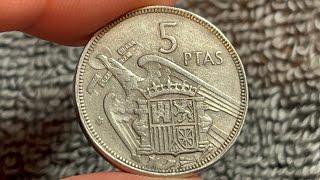 1957 (58) Spain 5 Pesetas Coin • Values, Information, Mintage, History, and More