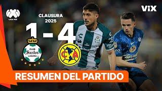 Santos Laguna 1-4 América | Goles y Resumen | Liga Mx - CLAUSURA 2025 | ViX