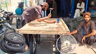 Amazing Process of Making Wooden Hand Cart for Fruits & Vegetables Sellers