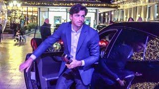 Carlos Sainz & Rebecca arriving in New Ferrari Purosangue to dinner with Charles Leclerc in Monaco!!