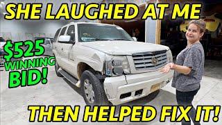 Driving Home A TOTALED High Mileage Escalade & Fixing It With My Wife!