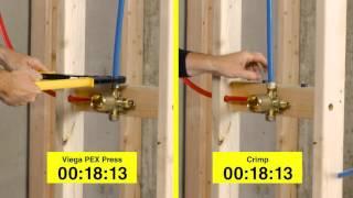 PEX PRESS vs CRIMP: Which one is faster? | Viega