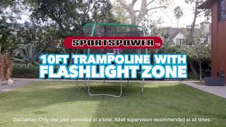 10 Ft Steelflex Trampoline with Flashlight Zone by Sportspower