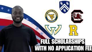 No Application Fee | 100% Scholarships for International Students at these USA Universities