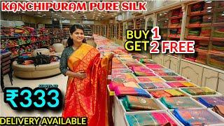 Buy 1 Get 2 ₹333 Offers Kanchipuram Silk Sarees | Pure Handloom Silk Combo Offers | Jalal Silks