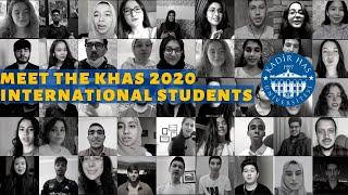 Meet The Class of 2020 KHAS INTERNATIONAL