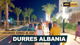 DURRES, ALBANIA, LUNGOMARE BUZE PLAZHIT, SHETITORJA E RE NE DURRES, SUMMER SEASON, VLOG Nr.2【4K HDR】