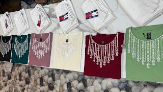 New sequence gala embroidered top with soft plazo pent ️