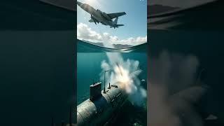 Submarine Missile Attack on Fighter Jet #submarine #fighterjet #sea