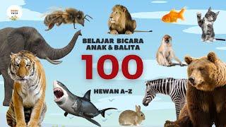 Belajar Bicara untuk Bayi dan Balita | 100 Nama Hewan dan Suaranya| Bahasa Indonesia Edukasi Anak