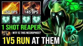 WTF 1v5 Just Run At Them 1 Shot Reaper Unlimited Burning DPS with Radiance Flame Necrophos Dota 2