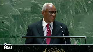 WATCH LIVE: Haitian leader Edgard LeBlanc Fils delivers remarks at 2024 UN General Assembly