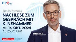 Pressekonferenz mit Herbert Kickl: „Nachlese zum Gespräch mit Karl Nehammer“