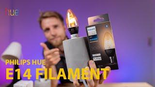 Angeschaut: Das neue Philips Hue White E14 Filament Leuchtmittel