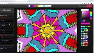 Awesome free mandala online coloring page