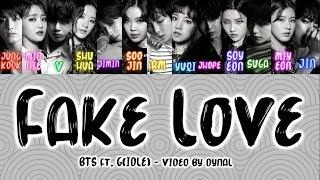 BTS (방탄소년단) ft. (G)I-DLE (여자아이들) - FAKE LOVE (Color Coded Lyrics/Eng/Han/Rom)