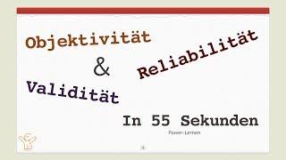 Validität Reliabilität und Objektivität einfach erklärt ! + Beispiel !