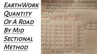 How To Calculate EarthWork Quantity Of A Road By Mid Section Method ? @CivilConstruction