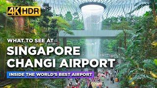 What Can You See at the World's BEST AIRPORT? | Take a Tour of Singapore Changi Airport【4K HDR】