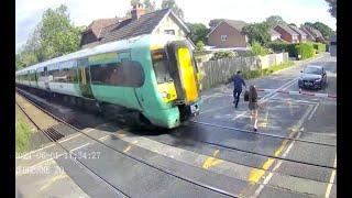 Heart-stopping near misses at railway level crossings in CCTV released by Network Rail