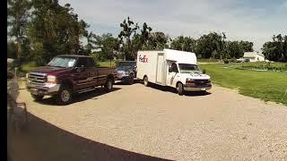 FedEx driver hits a parked car#ring,#dangerous,#driving,#truck,#action,#viral,#crash,#video