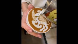 Unicorn  Latte Art | Coffee Art #baristalife #art #barista [Barista:- @m__yejun]