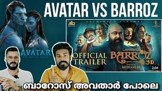 Avatar 3D vs BARROZ Virtual 3D Trailer Mohanlal | Guardian Of Treasure | Entertainment Kizhi