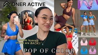 ONER ACTIVE POP OF COLOR CAPSULE 🩵🩷 | complete launch overview + sizing recs!