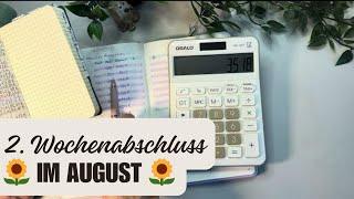 2. Wochenabschluss im 🩱August 🩲#umschlagmethode #budgeting