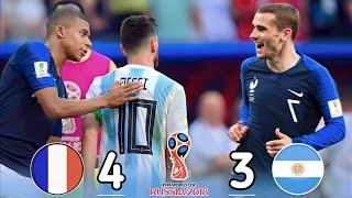 France 4-3 Argentine  world Cup 2018 Mad match Extended Highlights Goals.HD