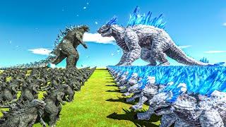 What If Growing Godzilla 2014 VS Shimo Size Comparison - ARBS