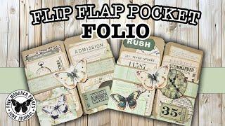 Flip Flap Pocket Folio - Let's craft together! #folio #papercrafting #junkjournal