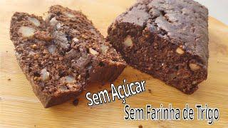 BOLO DE CHOCOLATE COM MAÇA E BANANA | ZERO AÇÚCAR E SEM FARINHA DE TRIGO