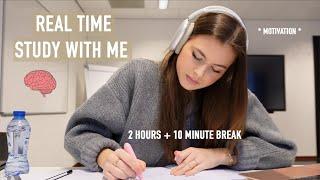 REAL TIME STUDY WITH ME | 2 UUR LANG STUDEREN MET PAUZE (no music)