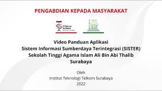 Video Panduan Aplikasi SISTER (Penunjang)