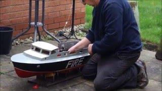 SOLD For Sale Model Boat RAF Crash Tender Ohlsson & Rice O&R petrol engine