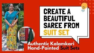 Authentic Kalamkari Hand-Painted Suit Sets: Unique Ethnic Wear for Women