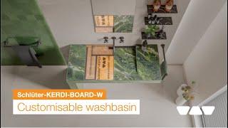 KERDI-BOARD-W: Customisable Washbasins