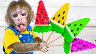 Monkey BuBu Makes Cool Watermelon Ice Cream and Rescues Colorful Duckling - MONO BUBU ESP