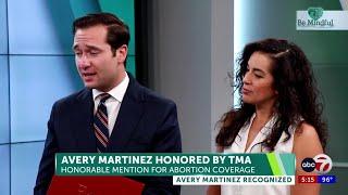 ABC-7 Mental Health Reporter Avery Martinez recognized by Texas Medical Association